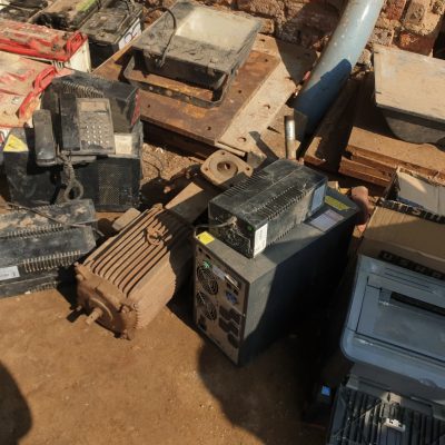 Iron Bars Along With Misc. Items